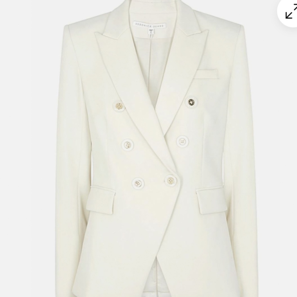 Veronica Beard Miller Dickey Double-Breasted Blazer - Size 2